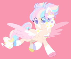 Size: 1201x993 | Tagged: safe, artist:owlity, imported from derpibooru, oc, oc only, oc:custard, pegasus, pony, pastel, pigtails, solo