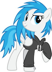 Size: 1619x2224 | Tagged: safe, artist:lightning stripe, derpibooru exclusive, imported from derpibooru, oc, oc:snow fury, pegasus, pony, 2021, blue, blue eyes, blue hair, blue mane, clothes, confident, cutie mark, female, hoodie, mare, one hoof raised, raised hoof, request, requested art, show accurate, simple background, solo, transparent background, white, white coat, wings