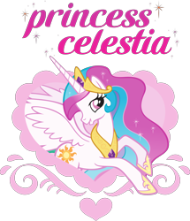 Size: 4000x4641 | Tagged: safe, imported from derpibooru, princess celestia, alicorn, pony, .svg available, absurd resolution, female, hasbro, heart, mare, name, official, pony power, simple background, solo, sparkles, speech bubble, sticker, stock vector, svg, transparent background, vector