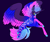 Size: 2600x2200 | Tagged: safe, artist:loryska, imported from derpibooru, oc, oc only, alicorn, pony, blue background, colored wings, high res, male, multicolored wings, simple background, solo, stallion, wings