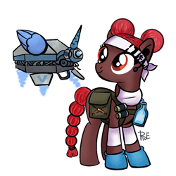 Size: 900x900 | Tagged: safe, artist:princesstoe, imported from derpibooru, earth pony, pony, apex legends, lifeline, ponified, simple background, transparent background