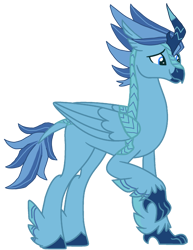 Size: 3121x4041 | Tagged: safe, artist:agdapl, imported from derpibooru, oc, oc only, oc:blue, classical hippogriff, hippogriff, base used, hippogriff oc, simple background, smiling, solo, transparent background