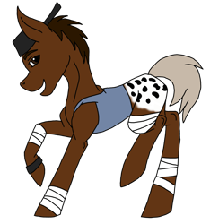 Size: 2603x2779 | Tagged: safe, artist:agdapl, imported from derpibooru, oc, oc only, earth pony, pony, crossover, hat, high res, male, ponified, raised hoof, scout, simple background, smiling, solo, species swap, stallion, team fortress 2, transparent background