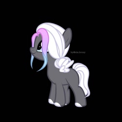 Size: 1080x1078 | Tagged: safe, artist:sia.brony, imported from derpibooru, oc, oc only, pegasus, pony, black background, colored hooves, pegasus oc, simple background, smiling, solo, wings