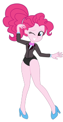 Size: 1660x3205 | Tagged: safe, alternate version, artist:gmaplay, imported from derpibooru, pinkie pie, equestria girls, black panties, clothes, cute pinkie pie, legs, panties, ponytail, simple background, solo, transparent background, underwear