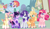 Size: 2316x1352 | Tagged: safe, artist:moonlightdisney5, artist:thatonefluffs, imported from derpibooru, applejack, fluttershy, pinkie pie, rainbow dash, rarity, twilight sparkle, alicorn, classical unicorn, deer, deer pony, earth pony, original species, pegasus, unicorn, blaze (coat marking), cloven hooves, coat markings, colored hooves, deer tail, facial markings, flutterdeer, freckles, glasses, gradient hooves, leonine tail, mane six, redesign, socks (coat markings), twilight sparkle (alicorn), unshorn fetlocks