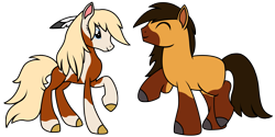 Size: 2663x1335 | Tagged: safe, artist:third uncle, artist:three uncle, imported from derpibooru, earth pony, pony, dreamworks, female, male, mare, ponified, rain (character), simple background, spirit: stallion of the cimarron, stallion, transparent background