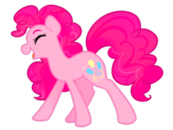 Size: 1280x960 | Tagged: safe, artist:ganseyiii, artist:howdyhorsey, imported from derpibooru, pinkie pie, earth pony, pony, cute, diapinkes, eyes closed, female, mare, open mouth, profile, simple background, solo, transparent background