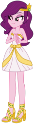 Size: 1024x3637 | Tagged: safe, artist:emeraldblast63, imported from derpibooru, pipp petals, equestria girls, bare shoulders, clothes, crown, dress, equestria girls-ified, feet, g5, g5 to equestria girls, high heels, jewelry, open-toed shoes, regalia, sandals, shoes, simple background, sleeveless, solo, strapless, toes, transparent background