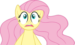 Size: 903x545 | Tagged: safe, artist:misterdavey, imported from derpibooru, fluttershy, pegasus, pony, smile hd, grimdark source, long hair, looking up, no blood, simple background, smile hd.swf, solo, transparent background, wavy hair