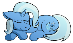 Size: 848x502 | Tagged: safe, artist:xppp1n, imported from ponybooru, trixie, unicorn, female, mare, simple background, sleeping, solo, transparent background