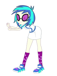 Size: 2110x2814 | Tagged: safe, alternate version, artist:gmaplay, imported from derpibooru, dj pon-3, vinyl scratch, equestria girls, shake your tail, butt, glasses, headphones, high res, hip, simple background, solo, transparent background, vinyl ass