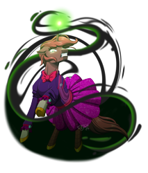 Size: 3400x4000 | Tagged: safe, artist:jack-pie, imported from derpibooru, oc, oc only, pony, unicorn, angry, clothes, commission, dark magic, evil, gritted teeth, high res, horn, magic, male, raised hoof, skirt, solo, underhoof, unicorn oc