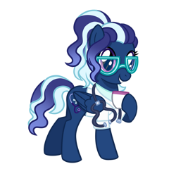 Size: 900x900 | Tagged: safe, artist:nivimonster, imported from derpibooru, oc, oc only, oc:jolene, pegasus, pony, female, glasses, mare, simple background, solo, stethoscope, transparent background