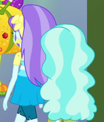 Size: 313x366 | Tagged: safe, imported from derpibooru, screencap, aqua blossom, paisley, rarity, equestria girls, equestria girls series, holidays unwrapped, spoiler:eqg series (season 2), cornucopia costumes, cropped, inflatable dress, o come all ye squashful