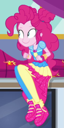 Size: 347x686 | Tagged: safe, imported from derpibooru, screencap, pinkie pie, equestria girls, equestria girls series, wake up!, spoiler:eqg series (season 2), cropped, solo