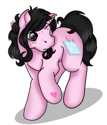 Size: 773x905 | Tagged: safe, artist:muhammad yunus, artist:tanahgrogot, imported from derpibooru, oc, oc only, oc:siti shafiyyah, pony, unicorn, 2020, g3, heart, heart eyes, hoof heart, indonesia, medibang paint, simple background, solo, transparent background, wingding eyes