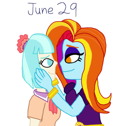 Size: 2000x2026 | Tagged: safe, artist:ktd1993, imported from derpibooru, coco pommel, sassy saddles, equestria girls, 29, cocosaddles, female, high res, lesbian, shipping