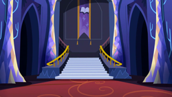 Size: 1280x720 | Tagged: safe, imported from derpibooru, screencap, dungeons and discords, background, liminal space, no pony, scenic ponyville, stairs, twilight's castle