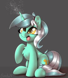 Size: 1744x2000 | Tagged: safe, artist:llametsul, imported from derpibooru, lyra heartstrings, pony, unicorn, atg 2021, chest fluff, constellation, cutie mark, ear fluff, eye clipping through hair, eyebrows, eyebrows visible through hair, female, happy, looking up, magic, mare, newbie artist training grounds, open mouth, open smile, signature, simple background, smiling, solo