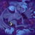 Size: 2449x2449 | Tagged: safe, artist:hollybright, imported from derpibooru, princess luna, alicorn, fish, pony, blue eyes, blue mane, bubble, eyelashes, feather, female, flowing mane, flowing tail, high res, horn, solo, teeth, water, wings