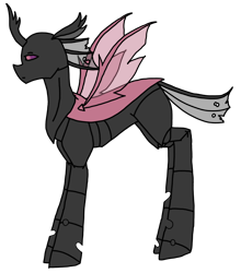 Size: 2544x2897 | Tagged: safe, alternate version, artist:agdapl, imported from derpibooru, changeling, changelingified, crossover, female, high res, miss pauling, pink changeling, simple background, species swap, team fortress 2, transparent background