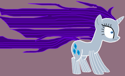 Size: 1560x950 | Tagged: safe, artist:nopony, imported from derpibooru, rarity, pony, unicorn, rarity's biggest fan, spoiler:interseason shorts, atg 2021, female, long mane, long tail, mare, newbie artist training grounds, side view, simple background, solo, standing, wide eyes