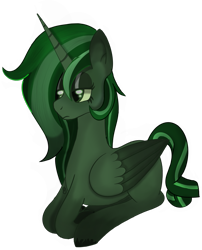 Size: 1505x1865 | Tagged: safe, imported from derpibooru, oc, oc only, alicorn, pony, fallout equestria, artificial alicorn, green alicorn (fo:e), orbiti, solo