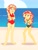 Size: 2112x2816 | Tagged: safe, artist:draymanor57, imported from derpibooru, sunset shimmer, oc, oc:sunrise shimmer, equestria girls, beach, beach shorts swimsuit, clothes, duo, duo female, fanfic art, female, high res, mother and child, mother and daughter, one-piece swimsuit, sleeveless, sunset shimmer swimsuit, sunset shimmer's beach shorts swimsuit, swimsuit