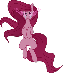 Size: 1685x1966 | Tagged: safe, artist:muhammad yunus, artist:tanahgrogot, imported from derpibooru, oc, oc only, oc:annisa trihapsari, earth pony, pony, series:the return of annisa, base used, crying, dark, earth pony oc, evil, female, mare, missing cutie mark, not rarity, open mouth, sad pony, simple background, solo, transparent background, vector