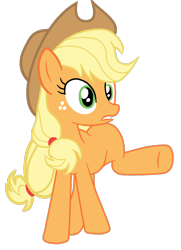 Size: 854x1180 | Tagged: safe, artist:gmaplay, imported from derpibooru, applejack, earth pony, pony, spike at your service, applejack's hat, cowboy hat, female, hat, raised leg, simple background, solo, teeth, transparent background, vector