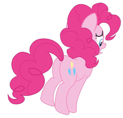 Size: 1973x1896 | Tagged: safe, artist:gmaplay, imported from derpibooru, pinkie pie, earth pony, pony, balloonbutt, butt, female, hopping, open mouth, plot, simple background, solo, transparent background, vector