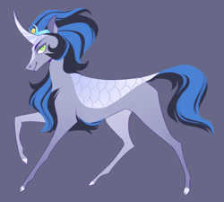 Size: 1280x1154 | Tagged: safe, alternate version, artist:mrgarystu, imported from derpibooru, king sombra, kirin, alternate design, crown, good king sombra, jewelry, kirin-ified, male, regalia, simple background, solo, species swap, stallion