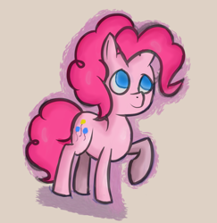 Size: 1112x1142 | Tagged: artist needed, source needed, safe, imported from derpibooru, pinkie pie, earth pony, pony, female, mare, raised hoof, solo