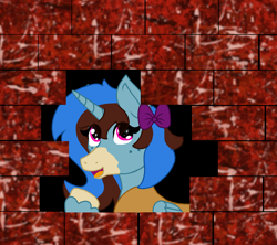 Size: 1800x1600 | Tagged: safe, alternate version, artist:heartsy-artsy-pony, imported from derpibooru, oc, oc:heartistry, brick wall, commission, edgar allan poe, funny, immurement, meme, the cask of amontillado