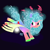 Size: 3000x3000 | Tagged: safe, artist:umbrapone, imported from derpibooru, oc, oc:destiny, alicorn, dark background, dharkon, female, filly, galeem, glowing eyes, glowing horn, glowing mane, high res, horn, rainbow, solo, wings