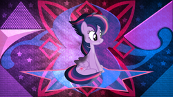 Size: 5120x2880 | Tagged: safe, artist:laszlvfx, artist:pink1ejack, edit, imported from derpibooru, twilight sparkle, alicorn, pony, alternate hairstyle, punklight sparkle, solo, twilight sparkle (alicorn), wallpaper, wallpaper edit