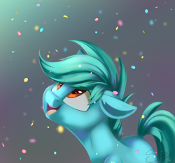 Size: 1280x1200 | Tagged: safe, artist:sketchiix3, imported from derpibooru, oc, oc only, earth pony, pony, confetti, gradient background, male, open mouth, solo