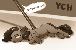 Size: 990x659 | Tagged: safe, artist:28gooddays, imported from derpibooru, pony, behaving like a cat, commission, monochrome, solo, ych example, ych sketch, your character here