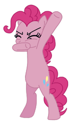 Size: 626x1051 | Tagged: safe, artist:lsalusky, imported from derpibooru, pinkie pie, earth pony, pony, beat boxing, beatboxing, bipedal, eyes closed, simple background, solo, transparent background