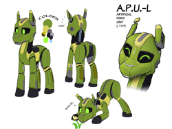 Size: 4000x3000 | Tagged: safe, artist:apuljack, imported from derpibooru, oc, oc:apu-l, earth pony, original species, pony, robot, robot pony, butt, plot, solo