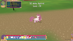 Size: 1920x1080 | Tagged: safe, imported from derpibooru, oc, oc only, oc:white squirrel, pony, unicorn, clothes, cute, female, game, game screencap, horn, legends of equestria, mare, sleeping, socks, solo, solo female, unicorn oc, video game