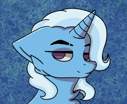 Size: 1260x1034 | Tagged: safe, artist:niamh1312, imported from derpibooru, trixie, pony, unicorn, bust, chest fluff, female, portrait, solo