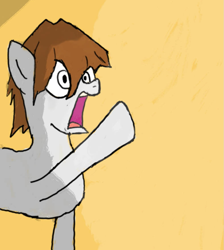 Size: 973x1085 | Tagged: safe, artist:pi, imported from derpibooru, earth pony, pony, atg 2021, jaw drop, male, meme, newbie artist training grounds, ponified, ponified meme, seto kaiba, solo, yelling, yu-gi-oh!