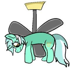 Size: 848x814 | Tagged: safe, artist:xppp1n, imported from ponybooru, lyra heartstrings, unicorn, ceiling fan, female, mare, simple background, solo, transparent background