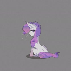 Size: 2048x2048 | Tagged: safe, artist:blairvonglitter, imported from derpibooru, rarity, pony, unicorn, breath, drama queen, female, high res, looking at you, looking back, mare, no talk me im angy, snorting, solo