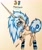 Size: 2316x2732 | Tagged: safe, artist:beamybutt, imported from derpibooru, oc, oc only, oc:moonbeam, alicorn, pony, alicorn oc, chains, ear piercing, female, high res, horn, leg warmers, mare, piercing, signature, solo, spiked wristband, traditional art, wings, wristband