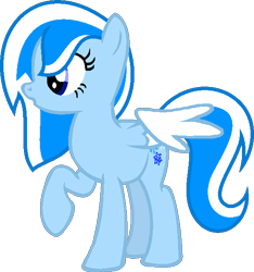 Size: 572x612 | Tagged: safe, artist:pegasski, artist:ponybasesrus, imported from derpibooru, oc, oc only, oc:frostfoot, pegasus, pony, base used, eyelashes, raised hoof, simple background, solo, transparent background, two toned wings, wings