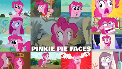 Size: 1280x720 | Tagged: safe, edit, edited screencap, editor:quoterific, imported from derpibooru, screencap, king grover, pinkie pie, earth pony, pony, father knows beast, filli vanilli, party of one, party pooped, ppov, rock solid friendship, secrets and pies, the last roundup, the lost treasure of griffonstone, the mane attraction, the maud couple, too many pinkie pies, yakity-sax, :o, angry, bipedal, collage, cute, cute puppy dog eyes, derp, derp face, diapinkes, faic, female, floppy ears, g1 face, g3 faic, grin, gritted teeth, lifejacket, mare, open mouth, pinkamena diane pie, pinkie being pinkie, pinkie pie is best facemaker, puppy dog eyes, sad, sadorable, self ponidox, smiling, solo, teeth, twilight's castle, wavy mouth