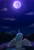 Size: 2048x2979 | Tagged: safe, artist:arforzan, imported from derpibooru, princess celestia, alicorn, pony, female, high res, mare, mare in the moon, moon, night, sitting, solo, spread wings, wings